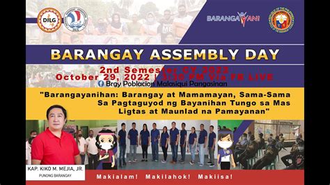 barangay assembly 2023 2nd semester theme|2ND SEMESTER BARANGAY ASSEMBLY DY 2023 .